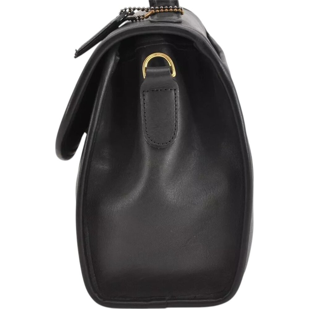 773228BU (L3) Coach Hand Bag 2 Way Black Leather - Picture 3 of 12